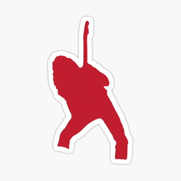 Eddie Van Halen Silhouette - Red  Sticker for Sale by DianaHumble |  Redbubble