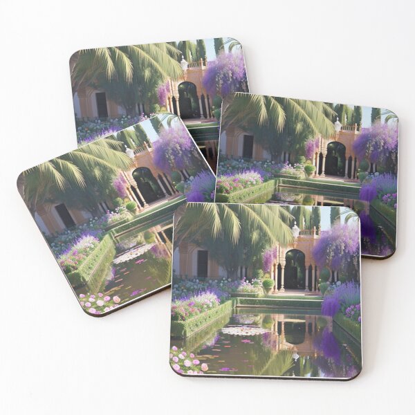 Item preview, A pond with flowers and trees in front of a building designed and sold by NewAspect.