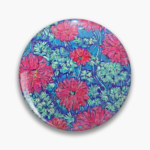 Item preview, Flores hawaianas rojas y azules designed and sold by RobotWear.
