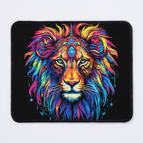 Item preview, Abstract colorful and vibrant Lion design designed and sold by Artbyminga.