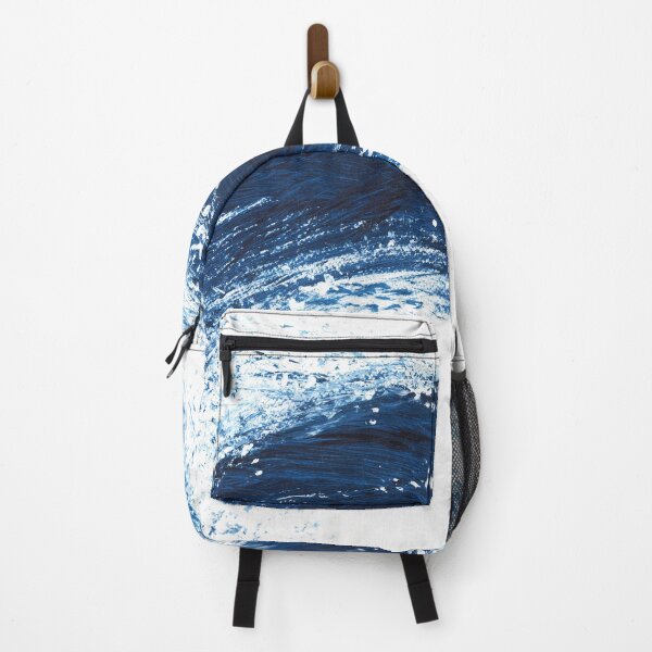 Item preview, Nature and landscapes, blue landscape, indigo wave, abstract sea designed and sold by anaozzart.