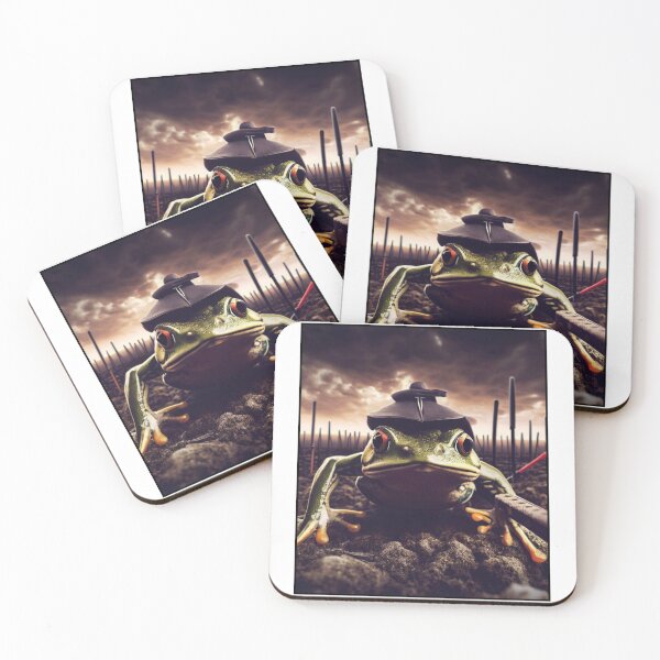 Item preview, Samurai frog on the battlefield designed and sold by GroundhogMs.