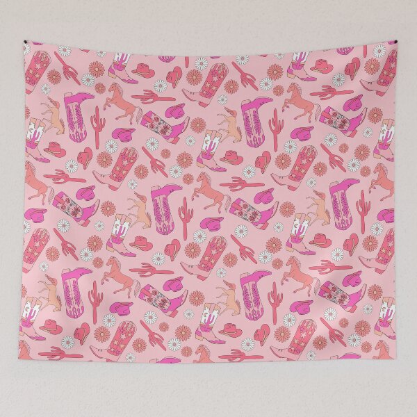 Item preview, Western cowgirl cute boho pink pattern designed and sold by charlottewinter.
