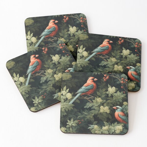 Item preview,  Flight Among the Branches: A captivating design of birds among trees and foliage, inspired by the aesthetics of Albert Bierstadt. designed and sold by SBD-Shop.