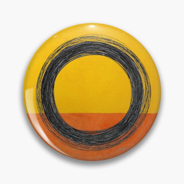 Item preview, Yellow Orange Black Zen Enso Art designed and sold by Sharon Cummings Art.