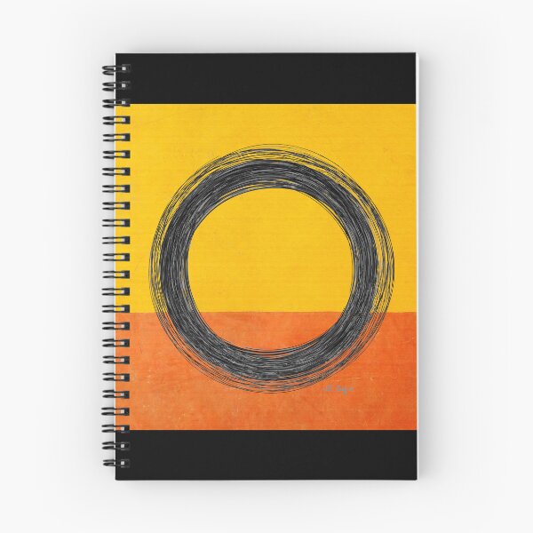 Item preview, Yellow Orange Black Zen Enso Art designed and sold by Sharon Cummings Art.