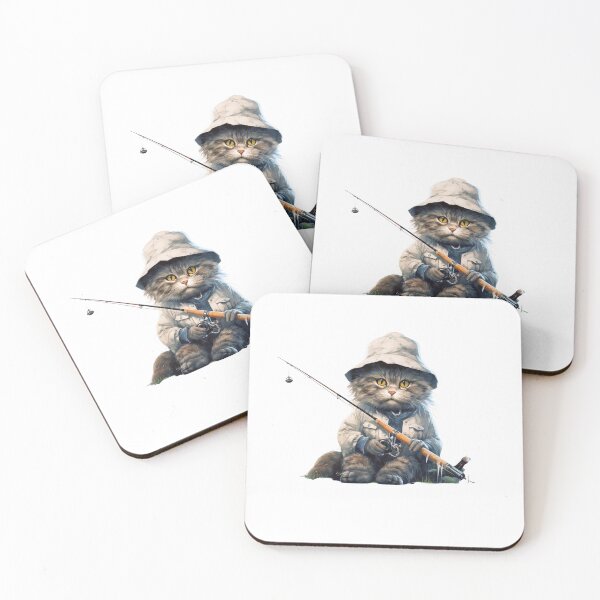 Item preview, Cat On Fish Cat Fisherman  designed and sold by ArtFromBeyond.