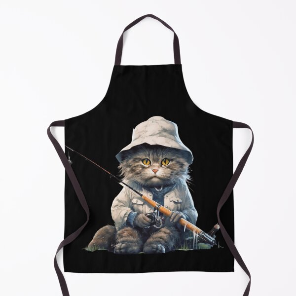 Item preview, Cat On Fish Cat Fisherman designed and sold by ArtFromBeyond.