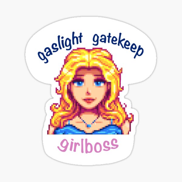 Aperçu de l'œuvre "Gaslight gatekeep girlboss" Haley Stardew Valley créée et vendue par luna-n-bub.