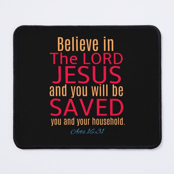 Artikelvorschau, Glauben Sie an den HERRN JESUS und Sie werden gerettet – Bible Verse Christian Gifts Store entworfen und verkauft von john316store.