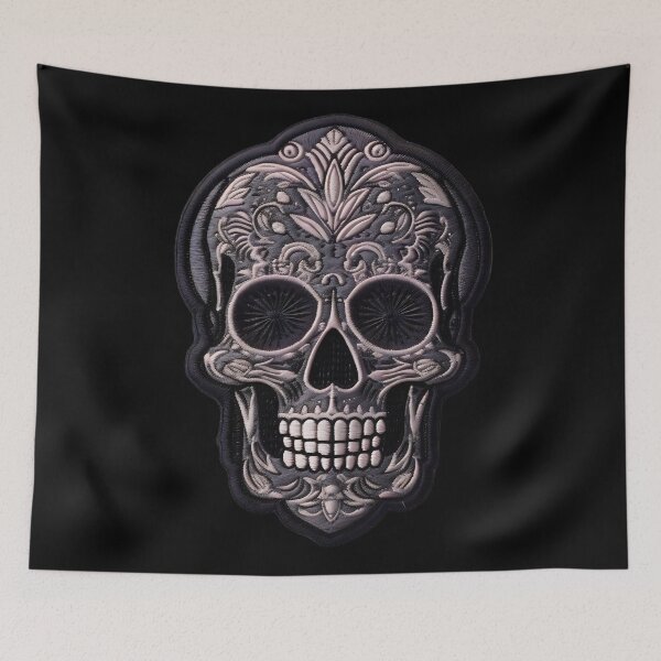 Item preview, Gothic Skull Embroidery Patch I: Dark Style for Rock and Metal Lovers. designed and sold by InsaneLEDP.