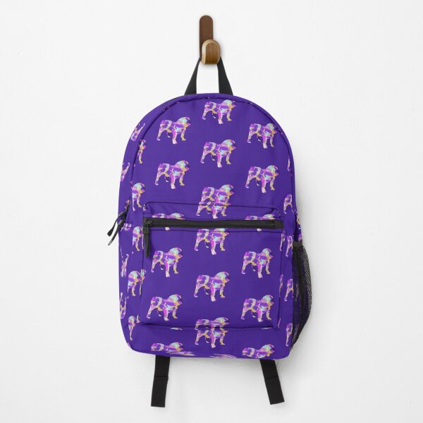 Item preview, English Bulldog Silhouette Purple Pink Yellow Blue Design designed and sold by AMSonArt.