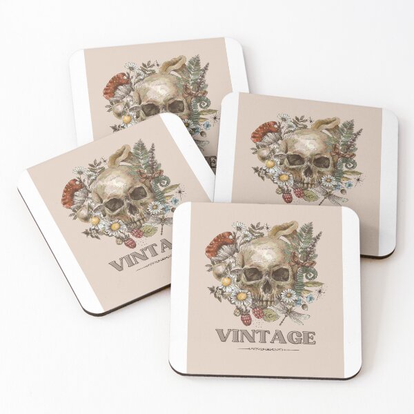 Item preview, Floral Enchantment: Vintage Skull T-Shirt Design for Fashion-Forward Souls designed and sold by Puppy Paws.