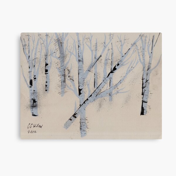 Birch Trees in Winter Canvas Print