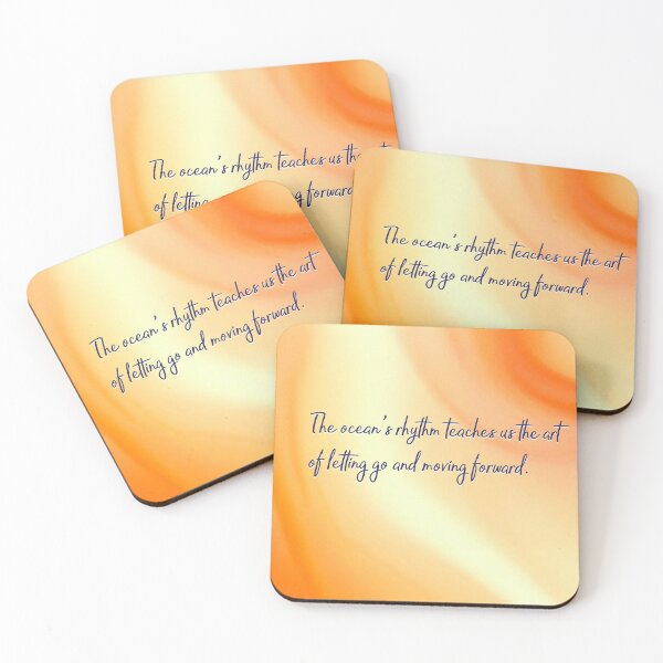 Item preview, Ocean Quotes: Letting Go (orange) designed and sold by blue-planet-art.