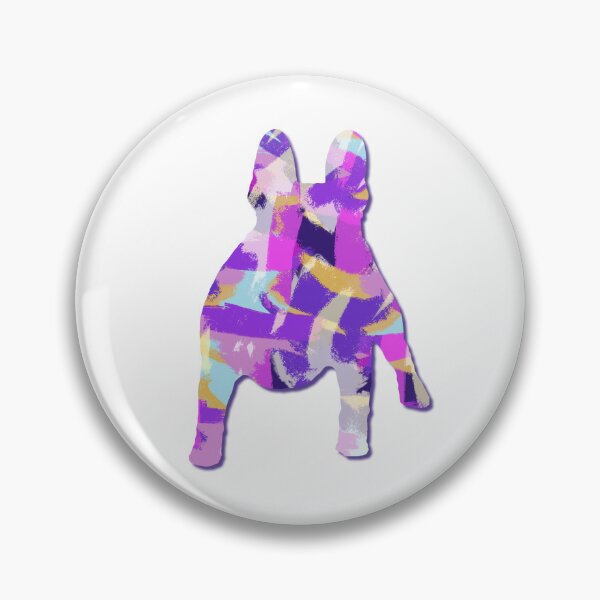 Item preview, French Bulldog Cute Silhouette Purple Pink Yellow Blue Design designed and sold by AMSonArt.