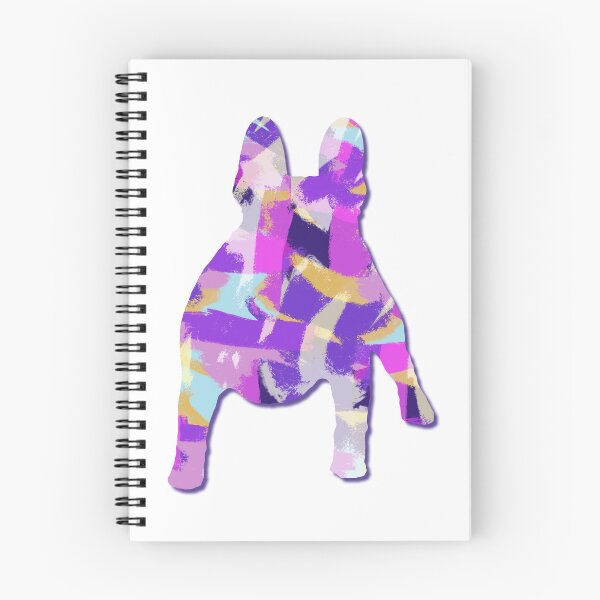 Item preview, French Bulldog Cute Silhouette Purple Pink Yellow Blue Design designed and sold by AMSonArt.