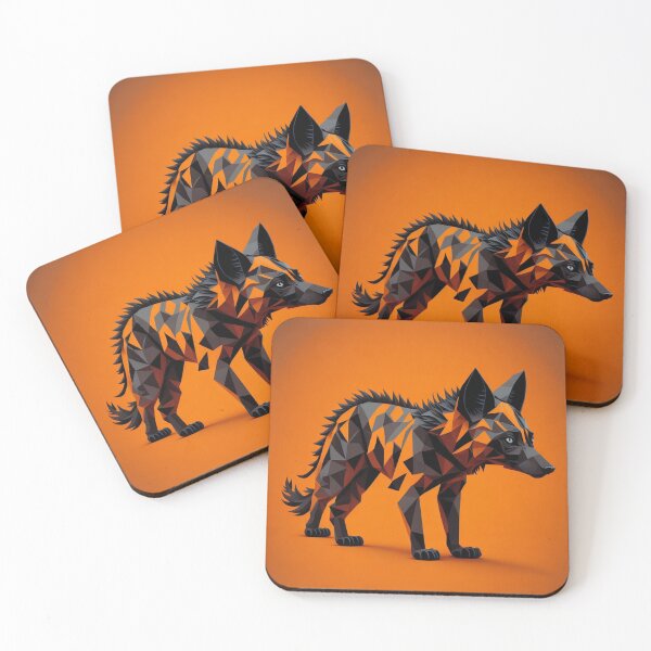 Item preview, Low Poly Hyena Design Pattern Print  designed and sold by randomtdesigns.
