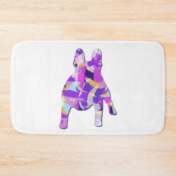 Item preview, French Bulldog Cute Silhouette Purple Pink Yellow Blue Design designed and sold by AMSonArt.