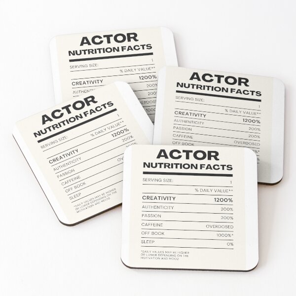 Item preview, Nutritional Facts of an Actor designed and sold by TheatreStuff.