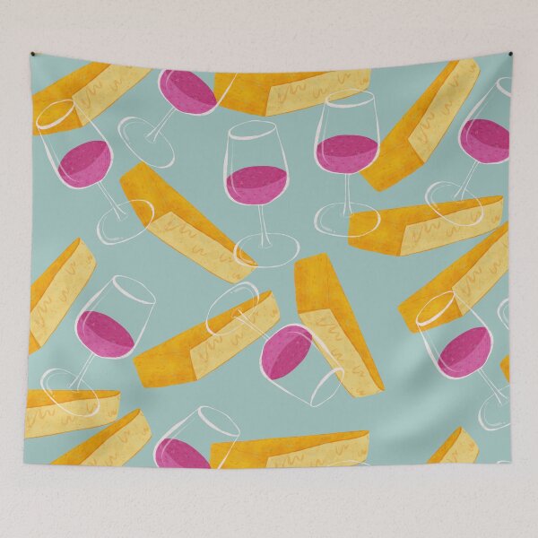 Item preview, Wine & Cheese designed and sold by maddydoodlesoup.