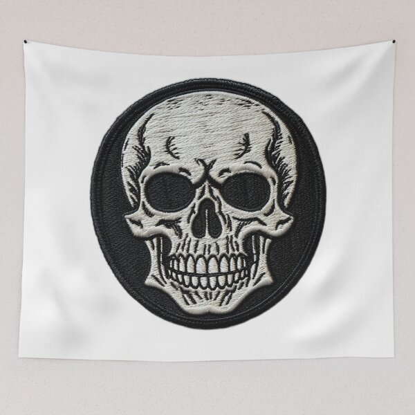Item preview, Gothic Skull Embroidery Patch III: Dark Style for Rock and Metal Lovers. designed and sold by InsaneLEDP.