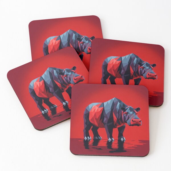 Item preview,  Low Poly Hippo Design Pattern Print  designed and sold by randomtdesigns.