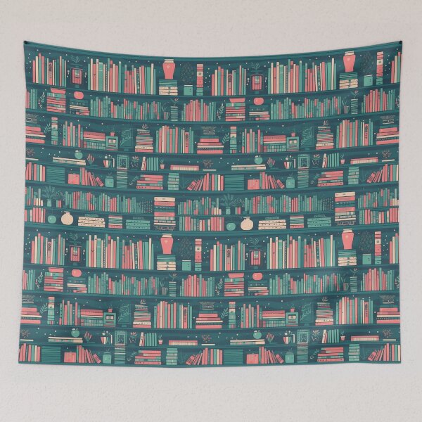 Item preview, Cluttered Teal Book Haven designed and sold by MuseMavenDesign.