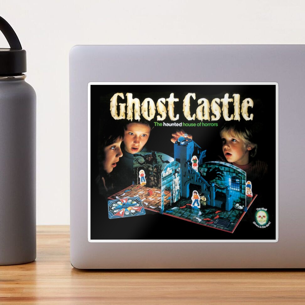 Vintage 80s Kids GHOST CASTLE Board Game Box Art 