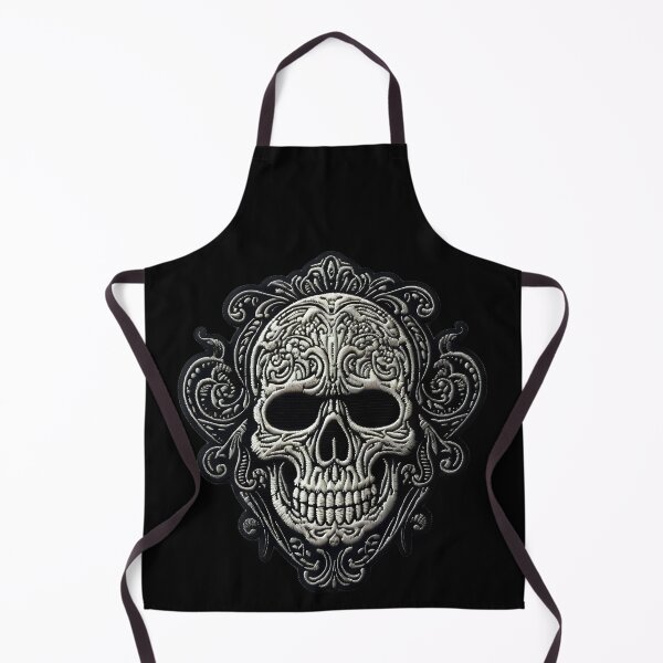 Item preview, Gothic Skull Embroidery Patch V: Dark Style for Rock and Metal Lovers. designed and sold by InsaneLEDP.
