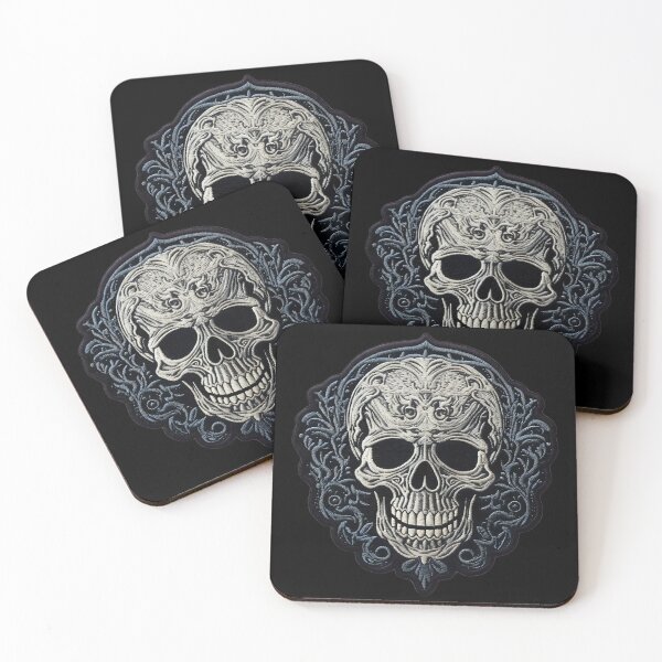 Item preview, Gothic Skull Embroidery Patch VI: Dark Style for Rock and Metal Lovers. designed and sold by InsaneLEDP.