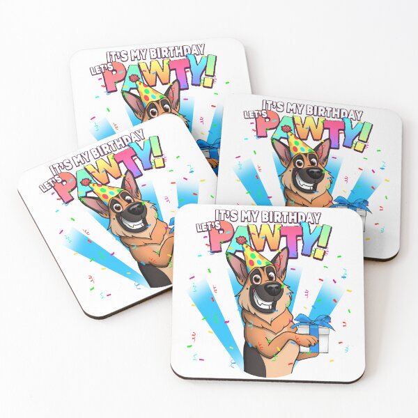 Item preview, It's my birthday Let's pawty German Shepherd Style designed and sold by polygrafix.