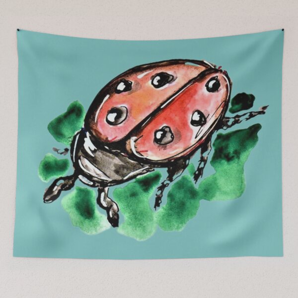 Item preview, Ladybug, watercolor, fine art designed and sold by janianna.
