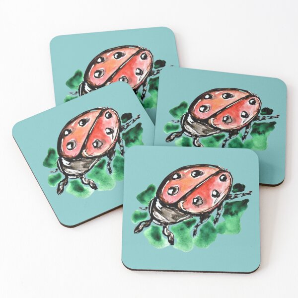 Item preview, Ladybug, watercolor, fine art designed and sold by janianna.