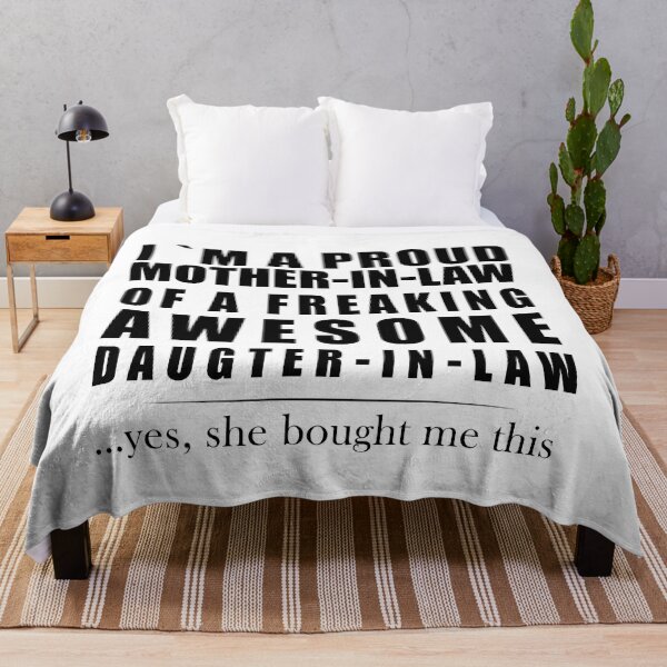 Item preview, I AM A PROUD MOTHER IN LAW OF A FREAKING AWESOME DAUGHTER IN LAW , FUNNY SAYINGS designed and sold by PRINYOS.