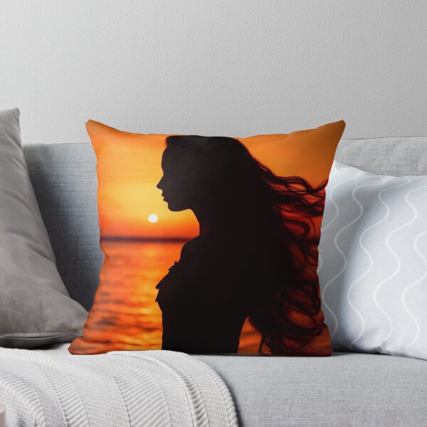 Item preview, woman silhouette at sunset designed and sold by Rafael-Wong.