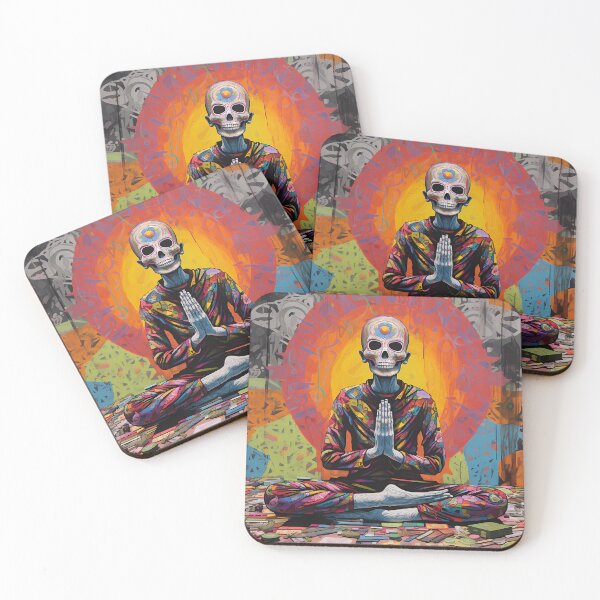 Item preview, Skelleton Namaste Cosmic Undead: Meditative Zombies designed and sold by Klyngzo1916.