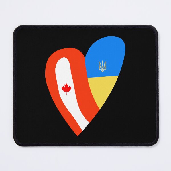 Artikelvorschau, Feiern Sie die Einheit mit Stil - Kanada Ukraine Herz Flagge entworfen und verkauft von Aide.