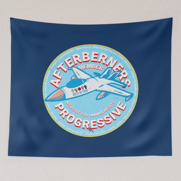 Item preview, PMD01005 Progressive Movement Designs Afterberners vintage design shows you support democracy progressive goals for Progressives Democrats Liberals and Bernie Sanders supporters designed and sold by ProgressiveLeft.