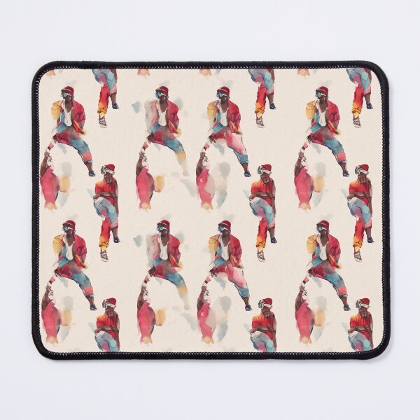Item preview, Too $hort-Inspired Watercolor: Retro Red-Cream Art Pattern designed and sold by Retro-ArtDeco.