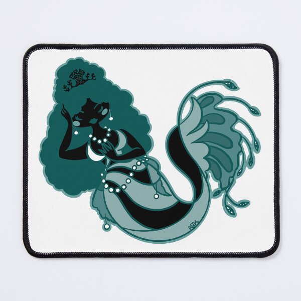 Item preview, Swirly Black Mermaid  with Tiara designed and sold by RJKpoyp.