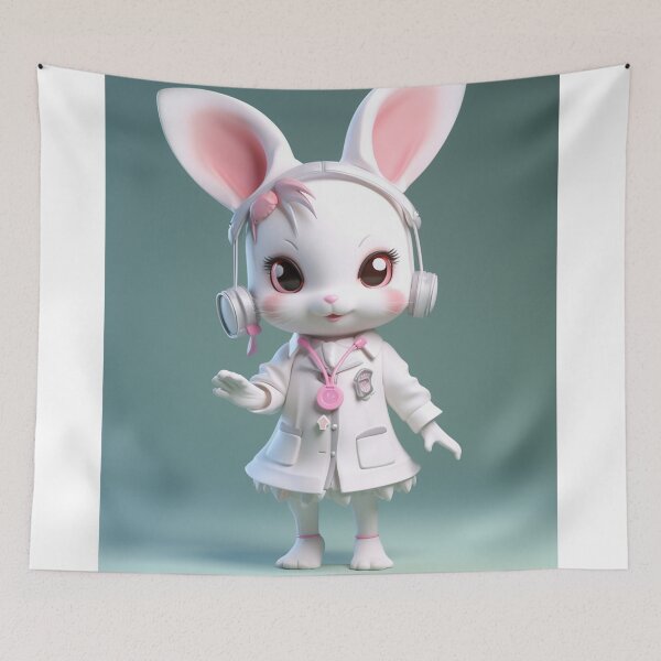 Item preview, rabbit doctor cute designed and sold by MagicStudioArt.