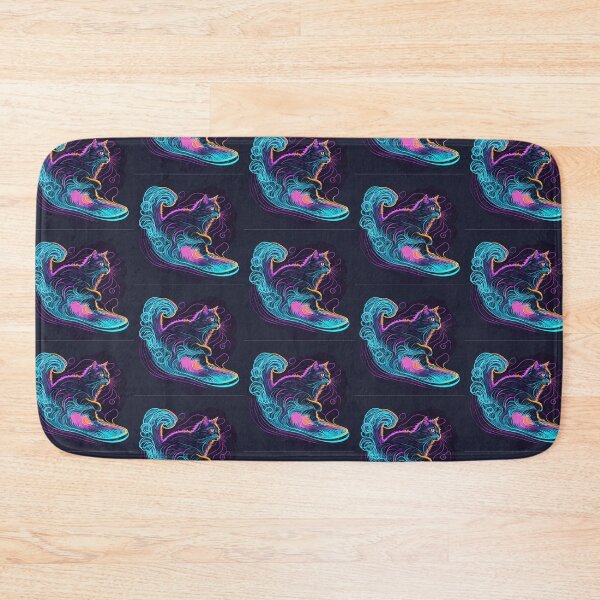 Item preview, Surfing cat neon style designed and sold by elearah1.