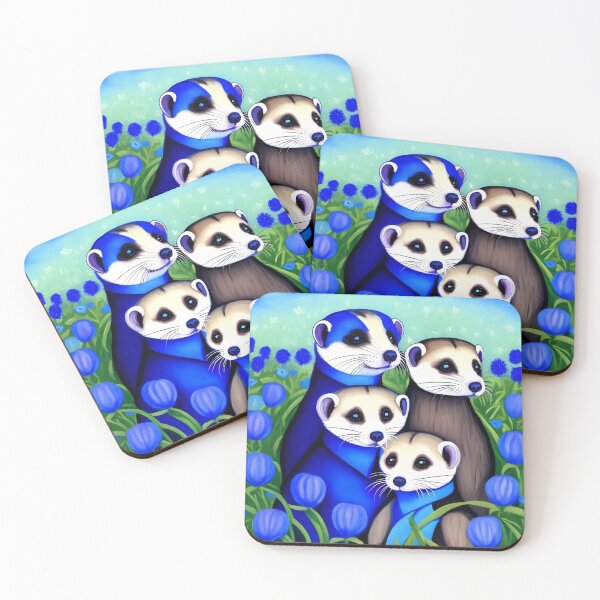 Item preview, Blue Ferret Family by Perceptual Paradox Creations designed and sold by hobbit73.
