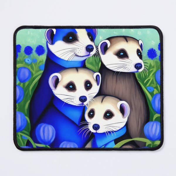 Item preview, Blue Ferret Family by Perceptual Paradox Creations designed and sold by hobbit73.
