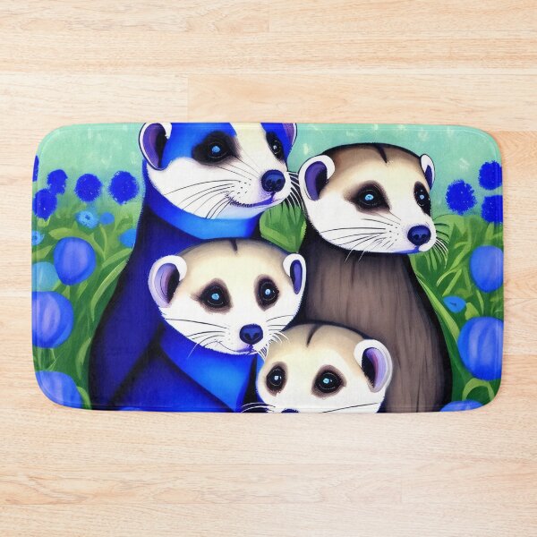Item preview, Blue Ferret Family by Perceptual Paradox Creations designed and sold by hobbit73.
