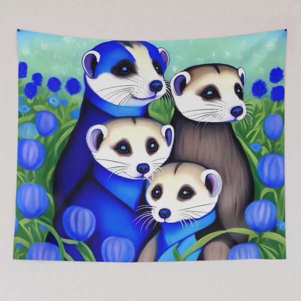 Item preview, Blue Ferret Family by Perceptual Paradox Creations designed and sold by hobbit73.