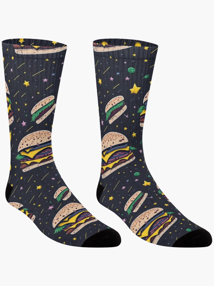 Thumbnail 3 of 5, Socks, Burger Pattern designed and sold by EBESIGN.