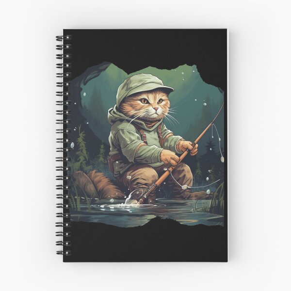 Item preview, Cat On Fish Cat Fisherman  designed and sold by ArtFromBeyond.
