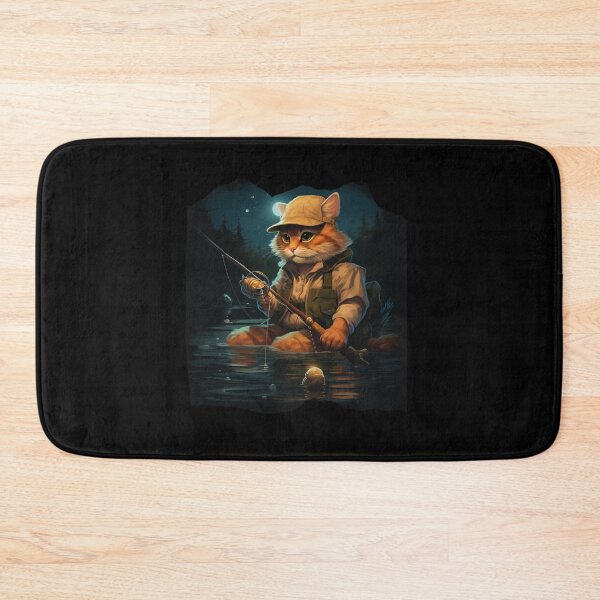 Item preview, Cat On Fish Cat Fisherman  designed and sold by ArtFromBeyond.